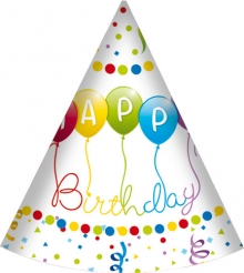Happy Birthday Streamers - Partyhte  (6 Stck)