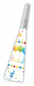 Happy Birthday Streamers - Trte (6 Stck)