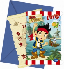 Jake Yo Ho - Einladungskarten gestanzt mit Umschlag (6 Stck)