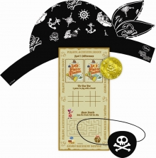 Jake Yo Ho - Schatzsucher-Set (4 Kopfbnder, 4 Augenklappen, 4 Landkarten & 20 Spielmnzen)