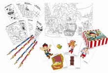 Jake Yo Ho - Activity-Set (4 Bleistifte, 4 Hefte, 4 Sticker-Boxen & 4 Stickerbgen)