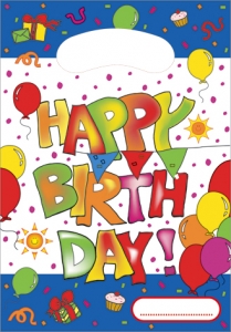 Kokliko Happy Birthday - Party/Geschenktte (6 Stck)
