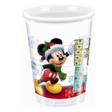 Mickey Christmas Ho Ho Ho! - Kunststoffbecher 200ml (8 Stck)