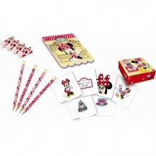 Minnie Caf - Starter-Set (4 Bleistifte, 4 Radiergummis, 4 Sticker-Boxen, 4 Notizblcke)