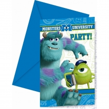 Monster Uni - Einladungskarten mit Umschlag (6 Stck)