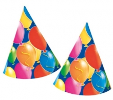 Multicolour Balloons Fantasy - Partyhte (6 Stck)