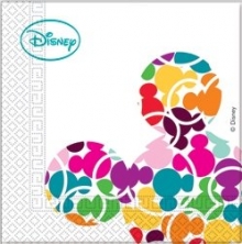 Papierserviette, 3-lagig, 33x33cm, Disney Adult - Mickey bunt