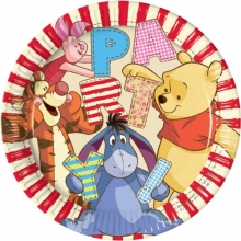 Winnie Alphabet - Pappteller gro 23cm (8 Stck)