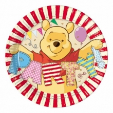 Winnie Alphabet - Pappteller medium 20cm (8 Stck)