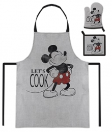 Mickey - Erwachsenen Koch Set (Schrze + Handschuh + Topflappen)