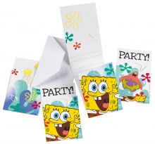 Spongebob - 6 Stk Einladungskarten (10 VE = 60 Stk)