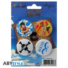ONE PIECE - Anstecknadel - Luffy & Ace - (5 Stck)