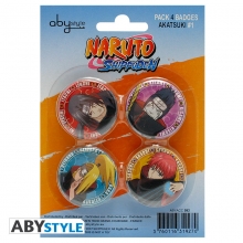 NARUTO SHIPPUDEN - Anstecknadel Set - AKATSUKI #1 - (5 Stck)