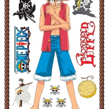 ONE PIECE - Stickers / Aufkleber - 50x70cm - Luffy