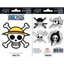 ONE PIECE - Stickers / Aufkleber - 16x11cm/ 2 Bltter - Pirates Flag (5 Stck)