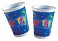 Luftschlangenmotiv - Kunststoffbecher 200ml (8 Stck)