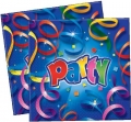 Luftschlangenmotiv - Papierserviette 2-lagig 33x33cm (20 Stck)