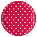 Red Dots Set - Pappteller gro 23cm (8 Stck)