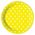 Yellow Dots - Pappteller gro 23cm (8 Stck)