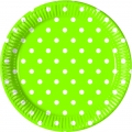 Green Dots - Pappteller gro 23cm (8 Stck)