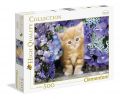 500 Teile Puzzle High Quality Collection - Katze im Blumenmeer