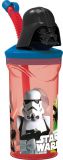 Star Wars - Becher mit Darth Vader 3D-Figur und Strohhalm 350 ml -