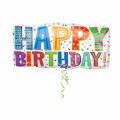 Happy Birthday Supershape Balloon 83x40cm