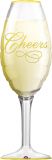 Folienballoon - Supershape XL Champagne Glas 35x97cm