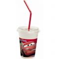 Cars 2 - Milchshake Becher (12 Becher & 12 Halme & 12 Deckel)