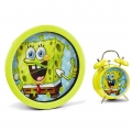 Spongebob Wanduhr (28cm) & Wecker(8cm) set