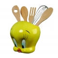 Looney Tunes Tweety Set Kchenhelfer mit 3D Halter