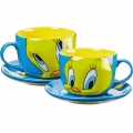 Looney Tunes Tweety Jumbo Tasse & Unterteller mit Relief