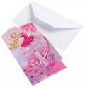 Barbie Pink Shoes - 6 Stk Einladungskarten (10 VE = 60 Stk)