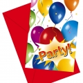 Balloons Fiesta - Einladungskarten mit Umschlag