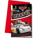 Cars Silver Edition - Einladungskarten mit Umschlag (6 Stck)