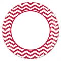 Red Chevron - Pappteller 8 Stk. ca. 23cm