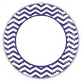 Blue Chevron - Pappteller 8 Stk. ca. 23cm