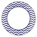 Blue Chevron - Pappteller 8 Stk. ca. 23cm