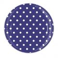 Blue Royal Dots - Pappteller 8 Stk. ca. 23cm