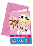 Littlest Pet Shop  - Einladungskarten mit Umschlag (6 Stck)