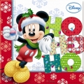 Mickey Christmas Ho Ho Ho! - Papierserviette 2-lagig 33x33cm (20 Stck)