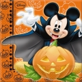 Mickey Halloween - Papierserviette 2-lagig 33x33cm (20 Stck)