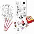 Minnie Caf - Activity-Set (4 Bleistifte, 4 Sticker-Boxen, 4 Hefte, 4 Sticker-Bgen)