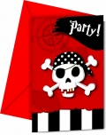 Pirate's Comeback - Einladungskarten mit Umschlag (6 Stck)
