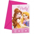 Princess Glamour - Einladungskarten mit Umschlag (6 Stck)