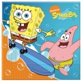 SpongeBob Surfing - Papierserviette 2-lagig 33x33cm (20 Stck)