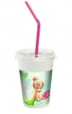 Tinkerbell Flowers Prismatic - Milchshake-Becher Set (12 Becher, 12 Deckel, 12 Trinkhalme)