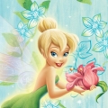 Tinkerbell Flowers Prismatic - Papierserviette 2-lagig 33x33cm (20 Stck)